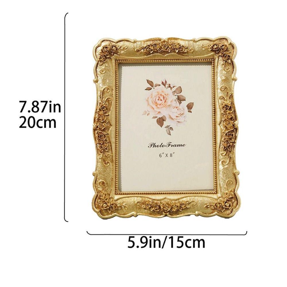 Elegant Vintage Picture Frame Resin Ornate Details Gold Antique Frame Retro Style Exquisite Victorian Photo Frame Anniversary