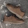 Fashion Men's Leather Casual Shoes Breathable Lace-Up Flats for Men Soft Lightweight Walking Shoes Comfortable Business Dress Sneakers