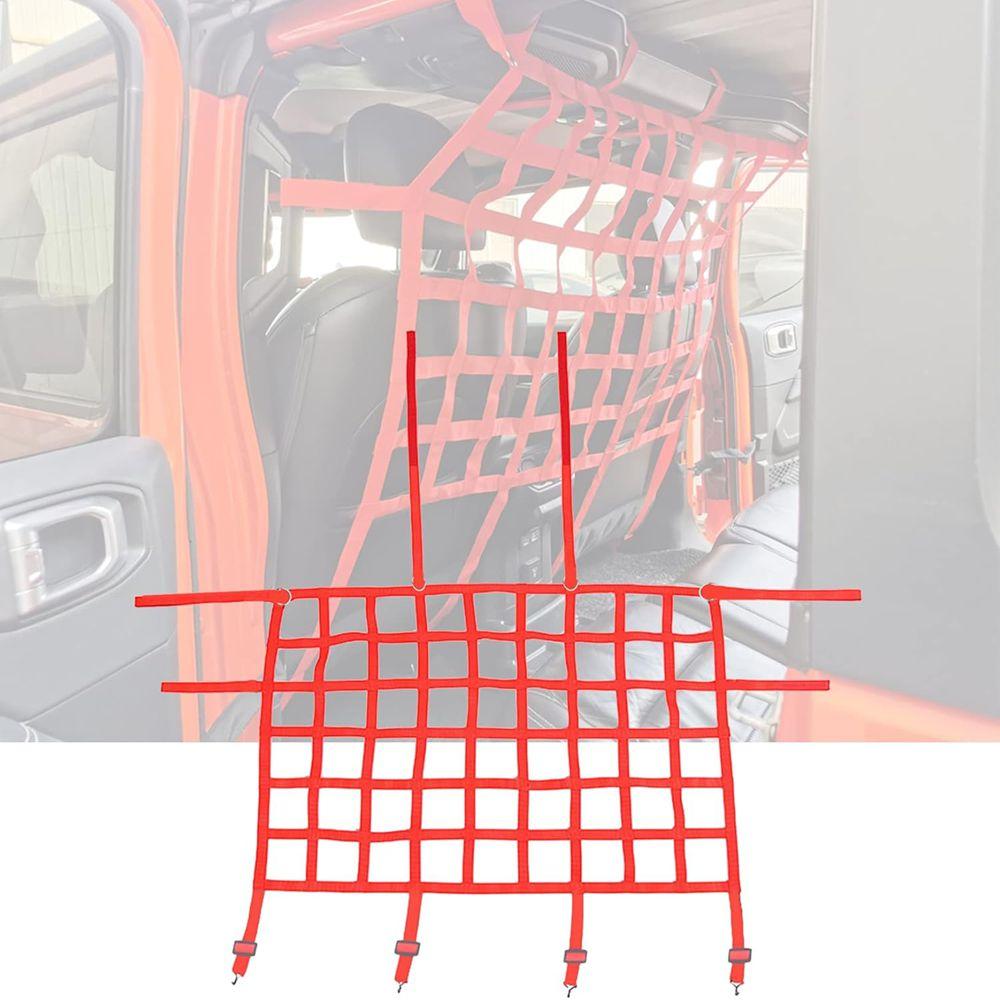 1x Car Roof Net Hammock Mesh Cargo Rooftop Netting Heavy Duty for TJ YJ JK JKU JL JLU JT 1987-2025 for Suzuki Jimny JB74 19-23