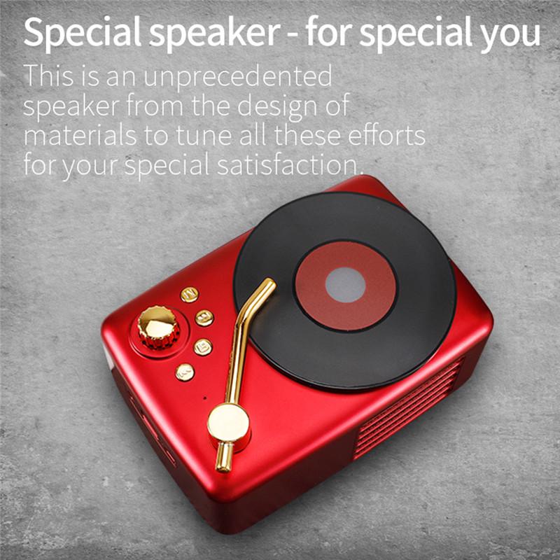 Kinganda Portable Retro Stereo Vintage Bluetooth Wireless Speaker With MIC TF Card Slot 7.18