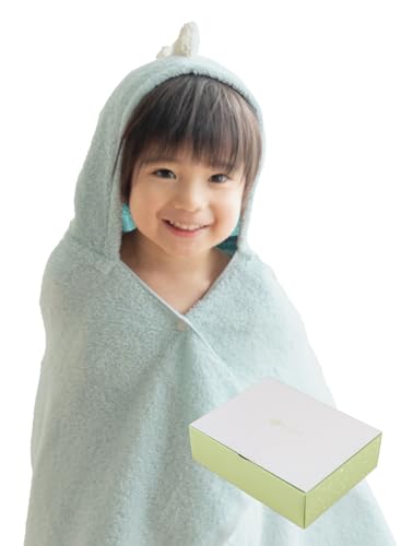 [Keratta] Imabari Towel Bath Poncho, Baby Shower Gift, Baby Kids, Hooded with Ears for Dress-Up, Bathrobe Poncho, Girls, Boys, 100% Cotton, Gift Box,