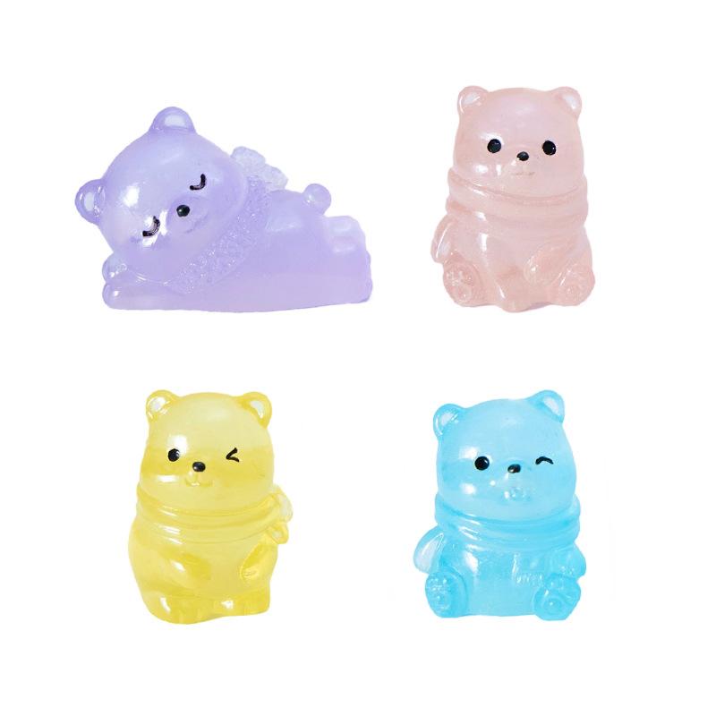 Cute Luminous Little Bear Home Garden Landscaping Resin Craft Decorative Ornaments