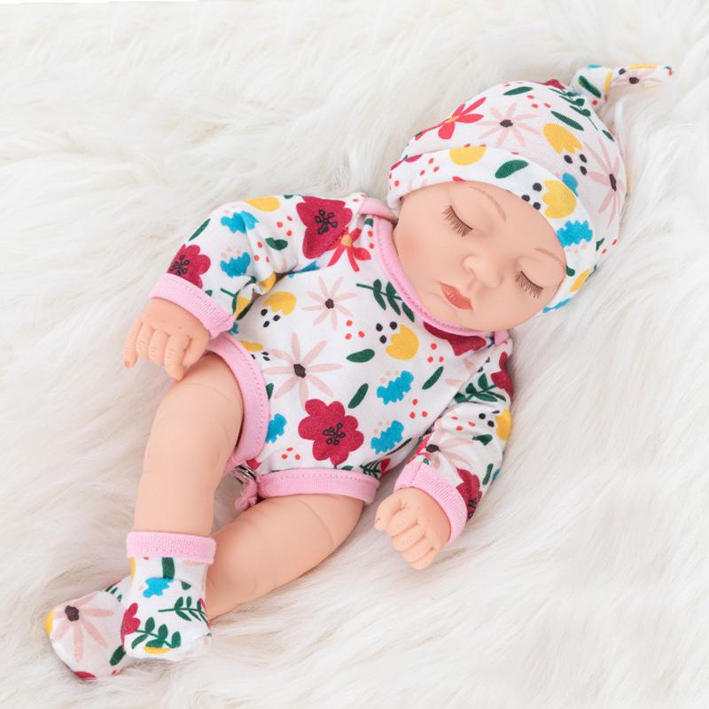 30CM Washable Lifelike Soft Hand-painted Simulation Baby Reborn Doll Children Accompany Play Doll