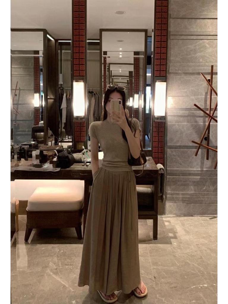 2023 Frühling/Sommer Vielseitige Baumwollleinen Bindehose Retro Culottes