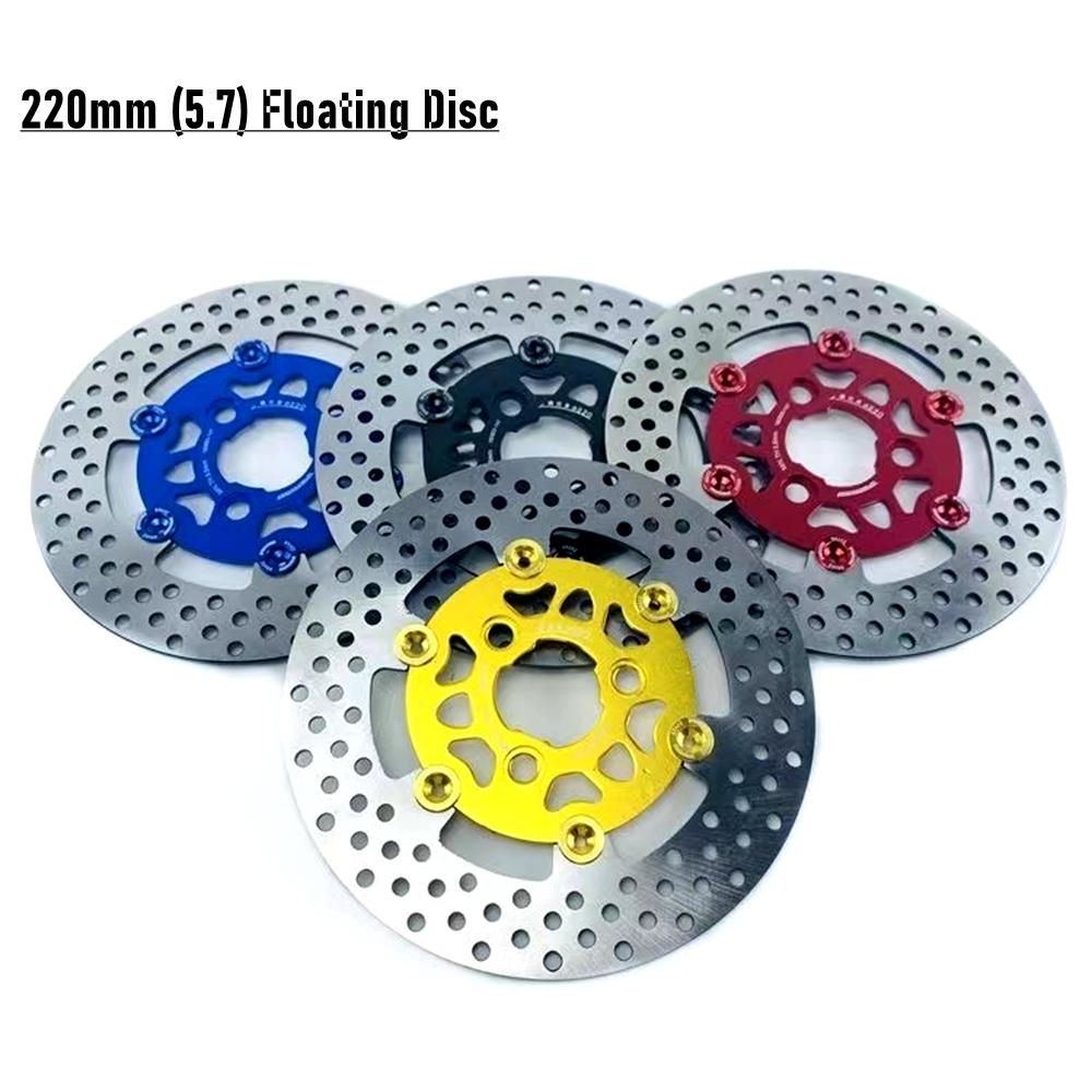 Motorrad E-Bike Universal CNC 3 Löcher 220mm*57mm Schwimmende Scheibenbremsscheibe Für Honda Yamaha Cygnus-Z Rsz Jog Force Niu Roller