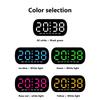 Digital Alarm Clock, LED Screen Multi Functional Electronic Alarm Clock With Adjustable Brightness, 12/24H Table Clock For Living Room, Bedroom