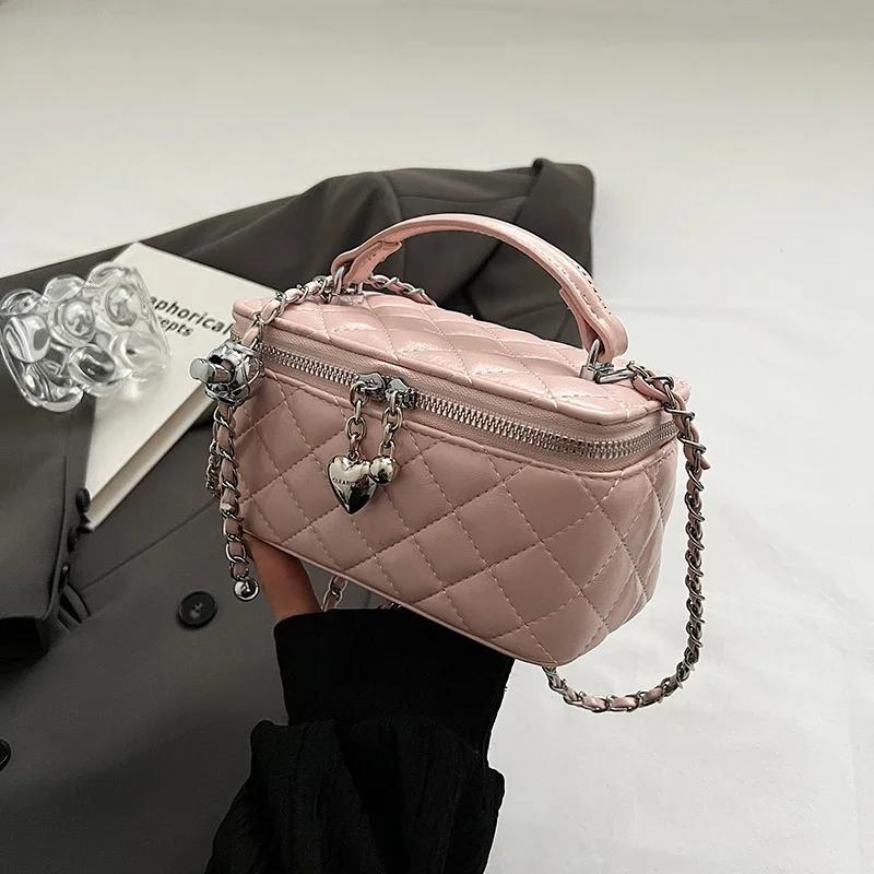 Modische Diamant-Rauten-Box-Tragetaschen und Umhängetaschen für Damen, neue, hochwertige Damen-Umhängetasche