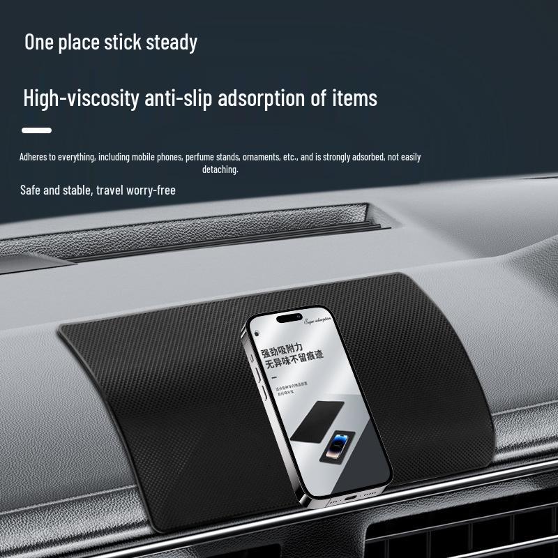 Car Dashboard Anti-Slip Pad: Phone Stand, Perfume & Tissue Holder, Glasses Storage, High-Temp Resistant, No-Trace Mat