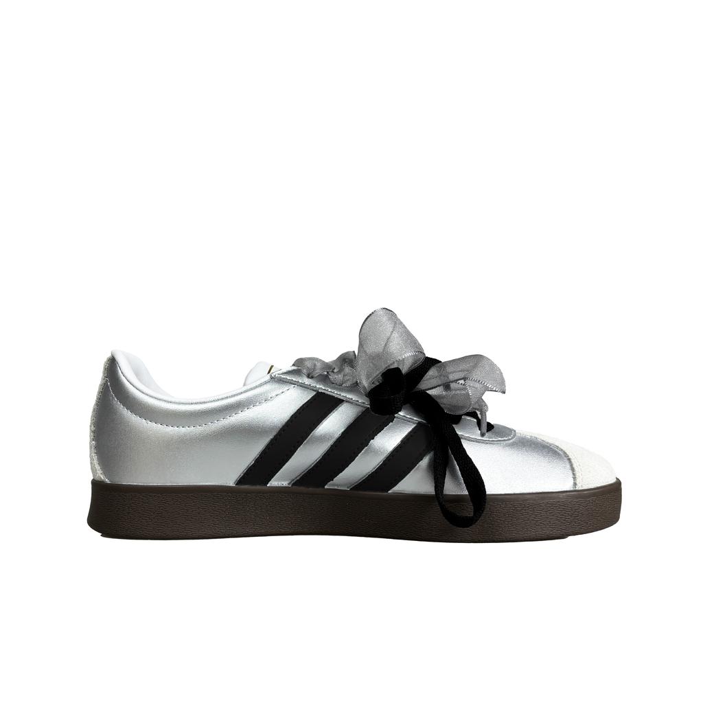 Adidas Neo VL Court 2.0 Low top Skateboard Shoes Unisex Silver Black ID6015(Team619-)