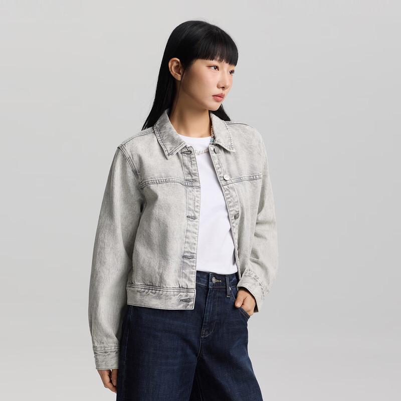 Lee Women's Light Gray Denim Jacket