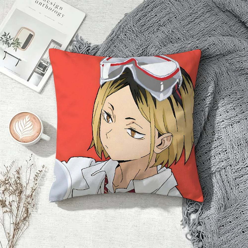 Kenma Kozume H-Haikyuus Square Pillow Case Multi Sizes For Car Home Bedroom Decor Custom Valentine Gifts