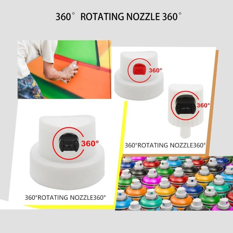 Set Of 10 High Density Polyethylene Sprayer Paint Caps With Accuracy Nozzle Design Sturdy Sprayer Bottle Nozzle Tip