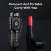 Three-Eyed Monster Mini Flashlight Super Bright Pocket Flashlight Torches 5 Modes Rechargeable & Waterproof Handheld Flashlight