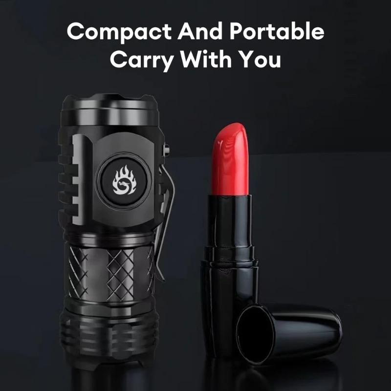 Three-Eyed Monster Mini Flashlight Super Bright Pocket Flashlight Torches 5 Modes Rechargeable & Waterproof Handheld Flashlight