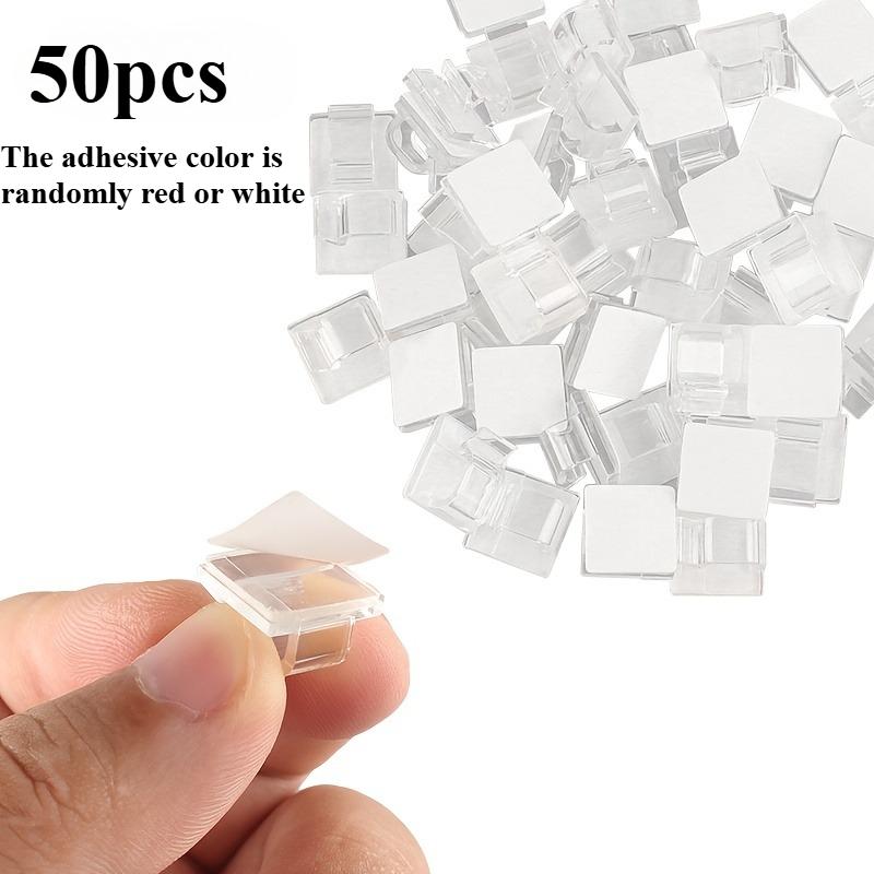 Adhesive Cable Clips-Self-Stick Cord Organizer with Strong Adhesive Backing,Plastic-like Hold for String Lights,Wall Wires