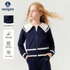 Girl's Casual Collared Sweatshirt