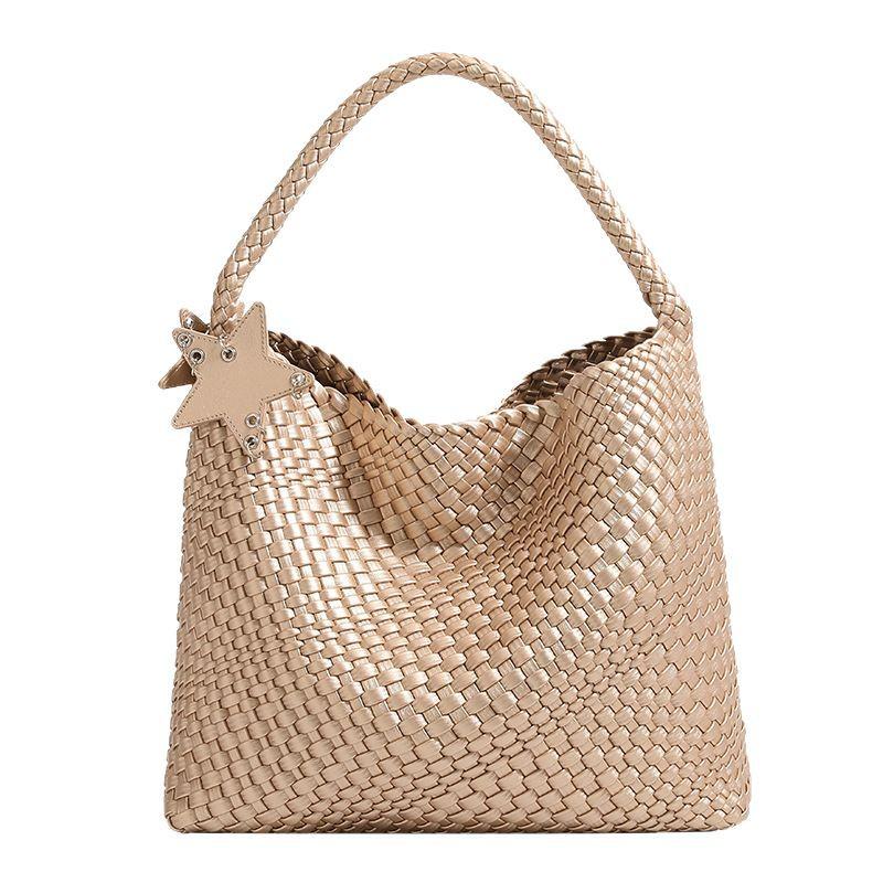 Ladybag Hand-Woven Luxury Mother-and-Child Tote - Large Capacity, High-End Design for Women