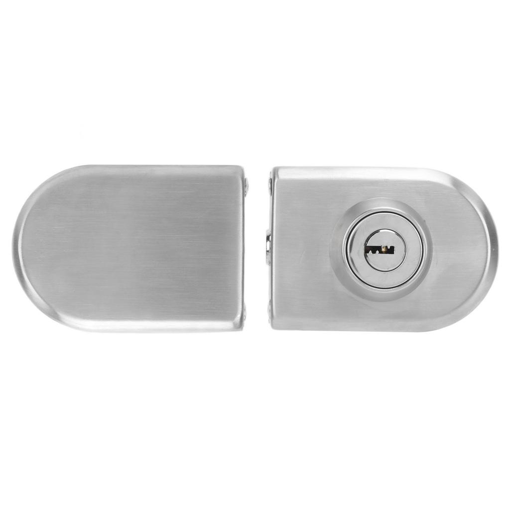 Double Door Push Sliding Access Control Office Glass Door Lock Stainless Steel Lock with 3 Keys