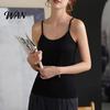 Top na cienkich ramiączkach Damskie topy cami z wkładkami Podwójnie podszywane koszulki camisole Fitness z wbudowanym biustonoszem Dopasowany Basic Letni Do wyjścia Oddychający