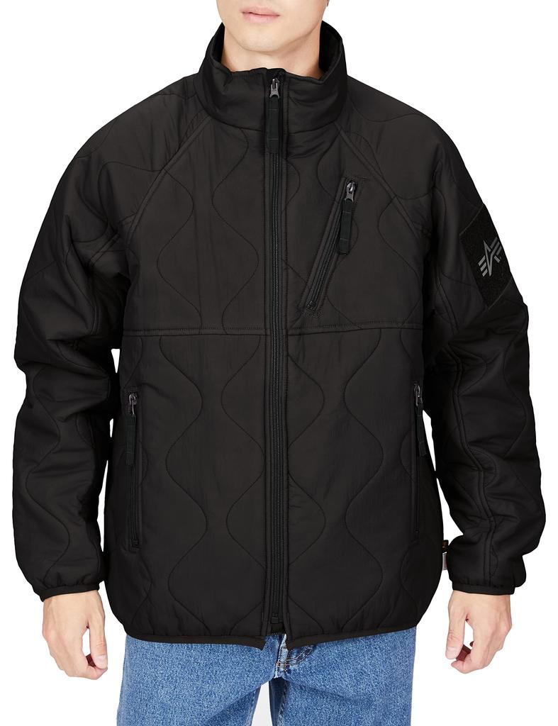 Alpha Industries Quilted Cold Jacket Size L Men's TA1621, Black,