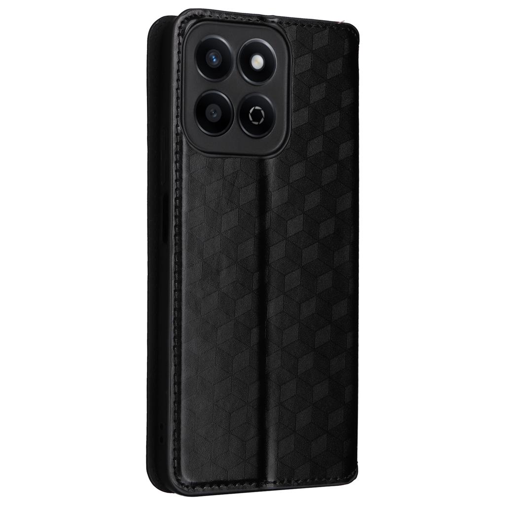 For Honor X7c 4G/200 Smart 5G/Play 60 Plus 5G/Play 9T Case Rhombus Imprint PU Leather Phone Wallet Cover