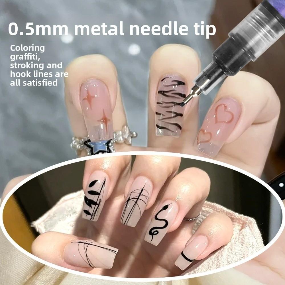 Marcadores de Nail Art DIY para Unhas de Gel Canetas de Tinta Acrílica à Prova d'Água Nova Caneta Graffiti para Nail Art