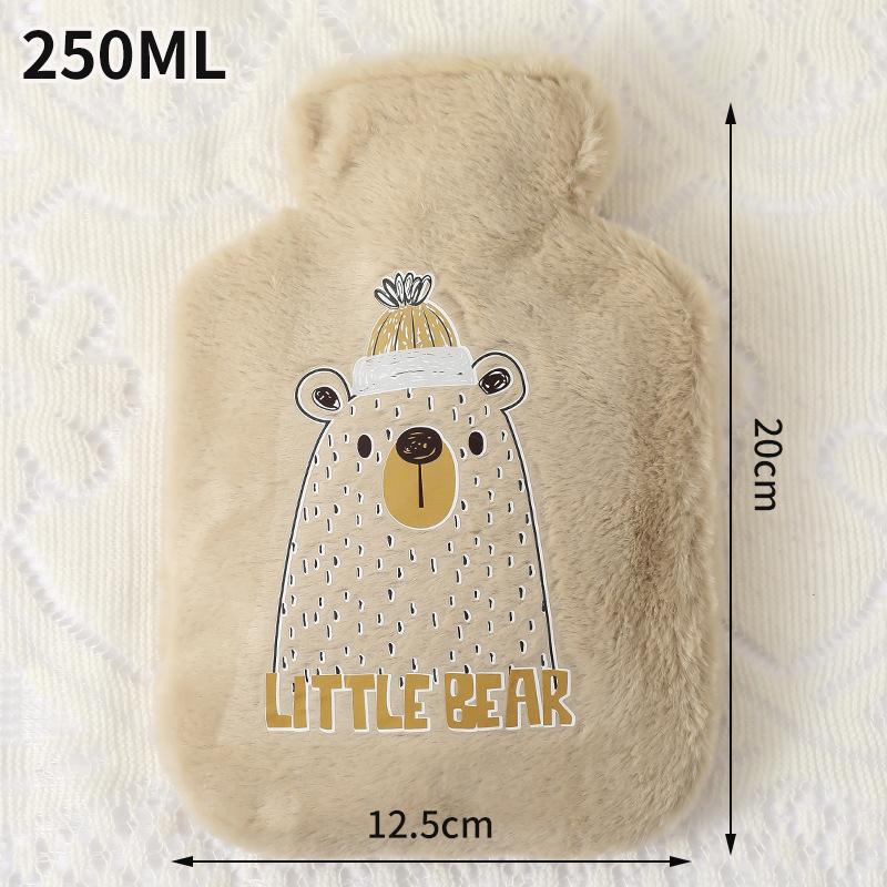 Cartoon Hot Water Bag with Cloth Cover Kawaii Plush Warm Bag Plush Hot Water Bottle Portable Hand Warmer Home School Supplies