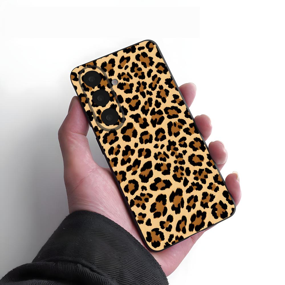 Luxurious Leopard Print Phone Case For Samsung A25 A13 A33 5G A54 A36 A35 A56 A52 A14 Shockproof Soft Cover