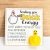 Middle Finger Duck Funny Duck Lucky Charm Gift with Encouraging Card Sending You Big