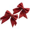 Sparkling Glitter Christmas Bow for Tree and Wreath Decorations for DIY Holiday Projects with Lightweight Polyester