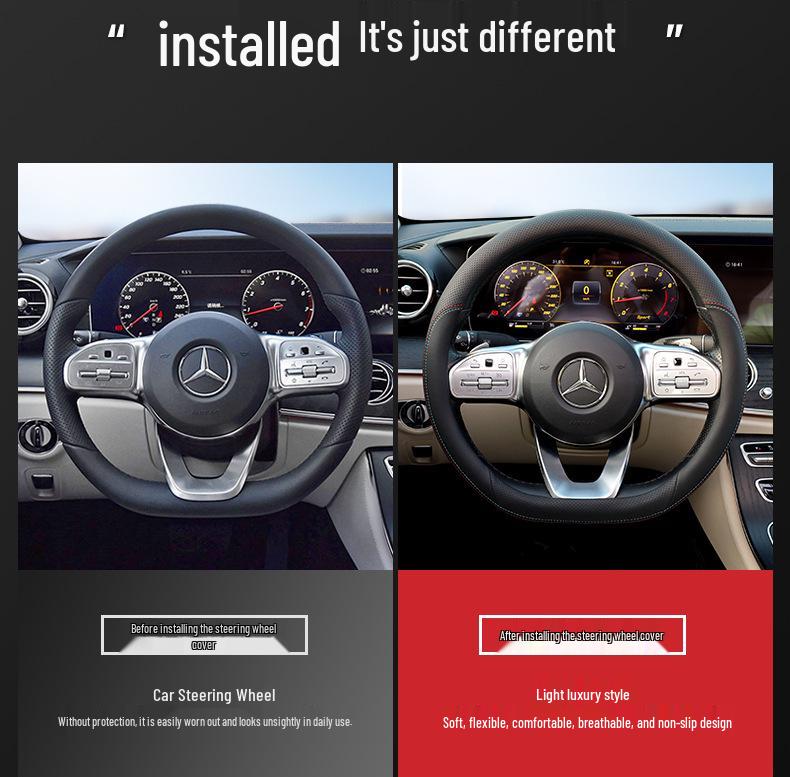 2024 GAC AION Y Plus Nappa Leather Steering Wheel Cover - Smax, S Mei, 580, Splus Compatible, Ultra-Thin Design.