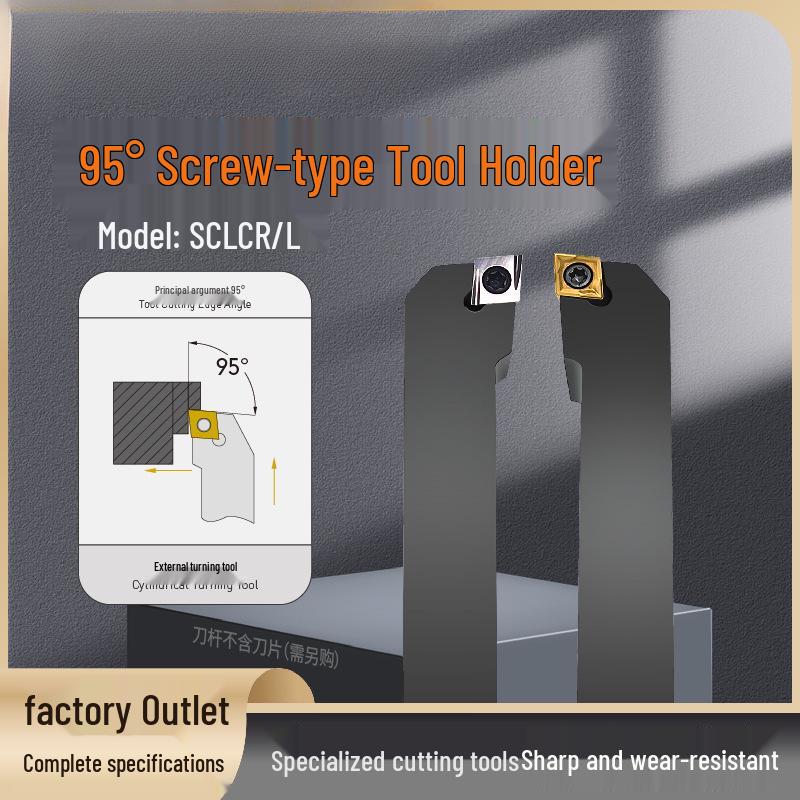 CNC Lathe 95° External Turning Tool Holder for SCLCR06/09 with CCMT Inserts