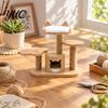 Dollhouse Furniture Accessories 1:12 Miniature Cat Tree Model, DIY Scene Model Ornament with Realistic Cloud Platform Nest Design, Multi-layer