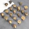 Antique Bronze Yellow Brass Cabinet Handle: Modern, Simple, Round Drawer Pull