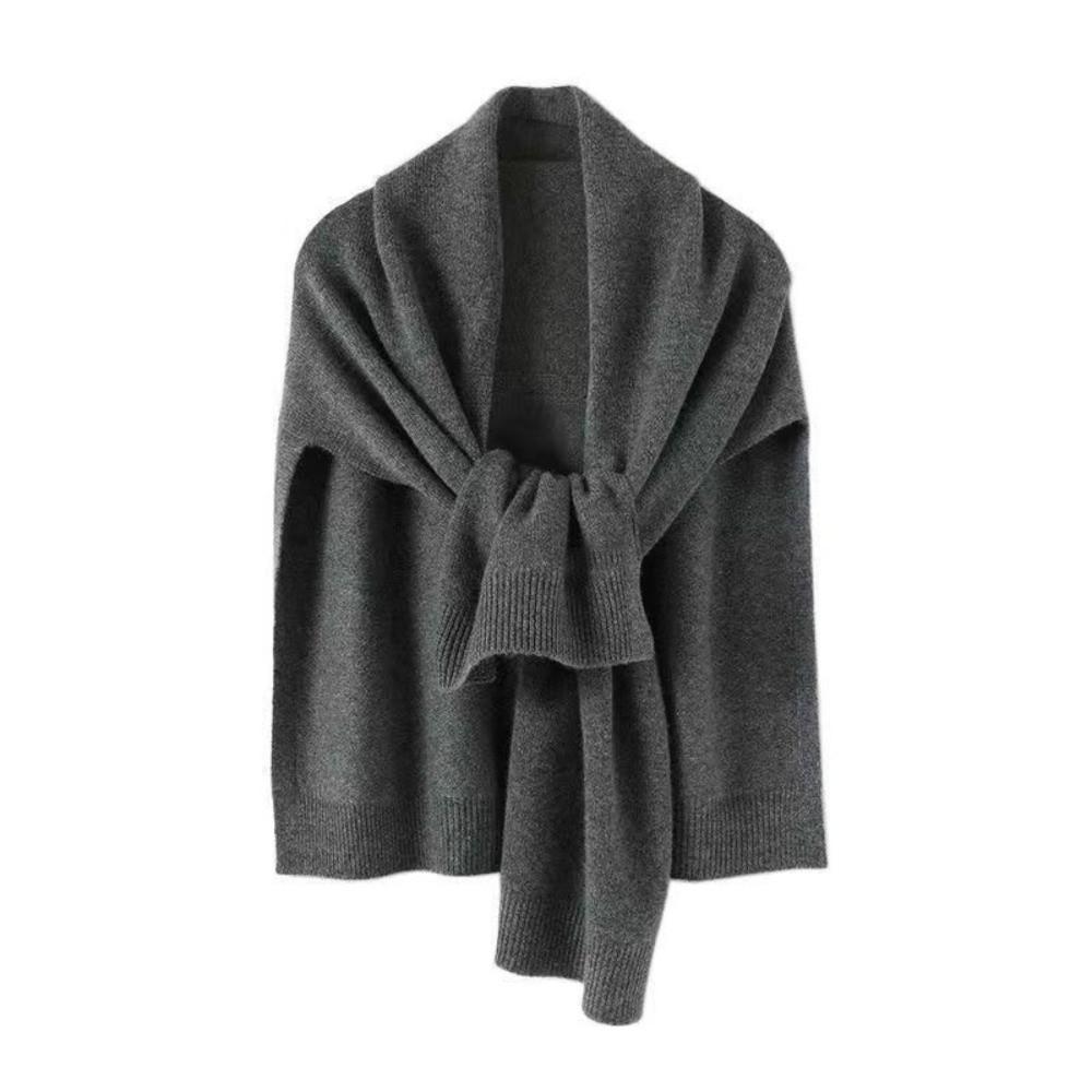 Warm Soft Knit Shawl Polyester Outer Cape Chic Neck Scarf Air-Conditioned Rooms