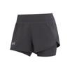 Pure Color Elastic Waist Casual Breathable Shorts Women Bottoms Grey 1326987-010