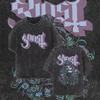 Tricou Vintage Spălat Bandă Ghost Bărbați Femei Vară Supradimensionat Masculin Anii 90 Streetwear Gotic Bărbați Femei Rock Metal Muzică Tricouri