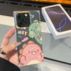 Square Back Tube Protection Clear Case For iPhone 16 ProMax 15 Plus 13 11 14 Pro Max 12 Anti-Oxygen,Two Cute Little Dinosaurs Pattern Casing