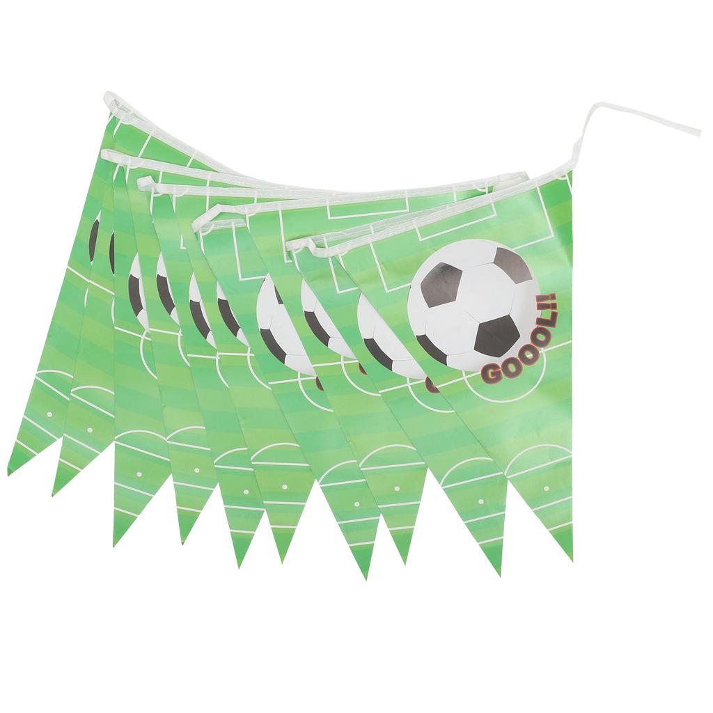 Green Football Theme Party Decorations Bunting Banner Garland Set Birthday Supplies Soccer Themed Streamers Confetti