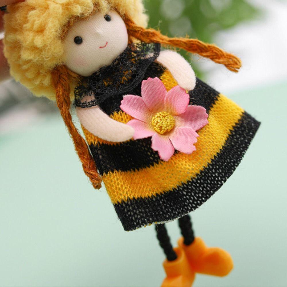 Embellishment Plush Bee Girl Doll Cartoon Drop Ornaments  Festival Favors