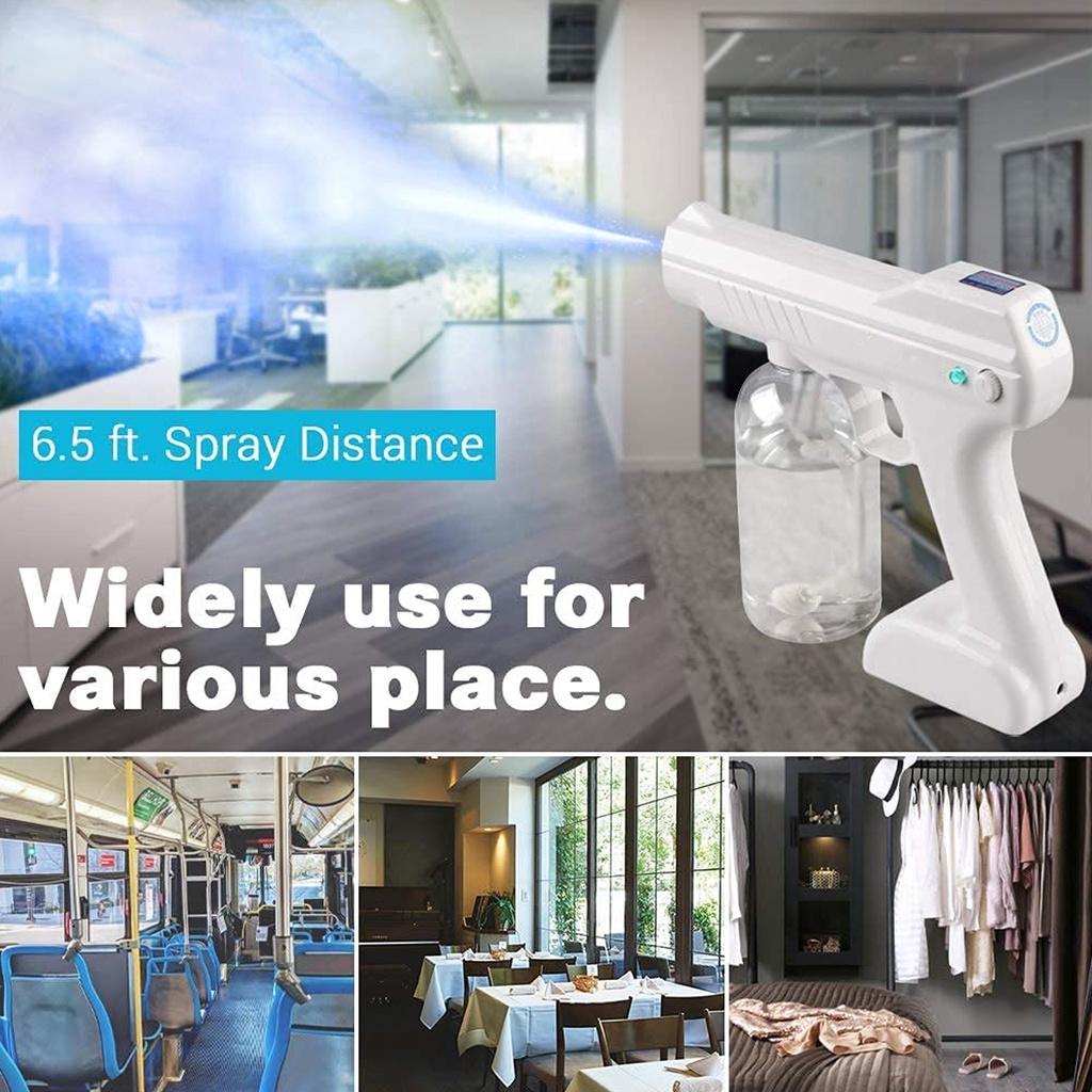 800ml Portable Wireless Sprayer Machine Blue Light Nano Steam Sprayer Disinfection Atomizing Sprayer USB Charging 1000W