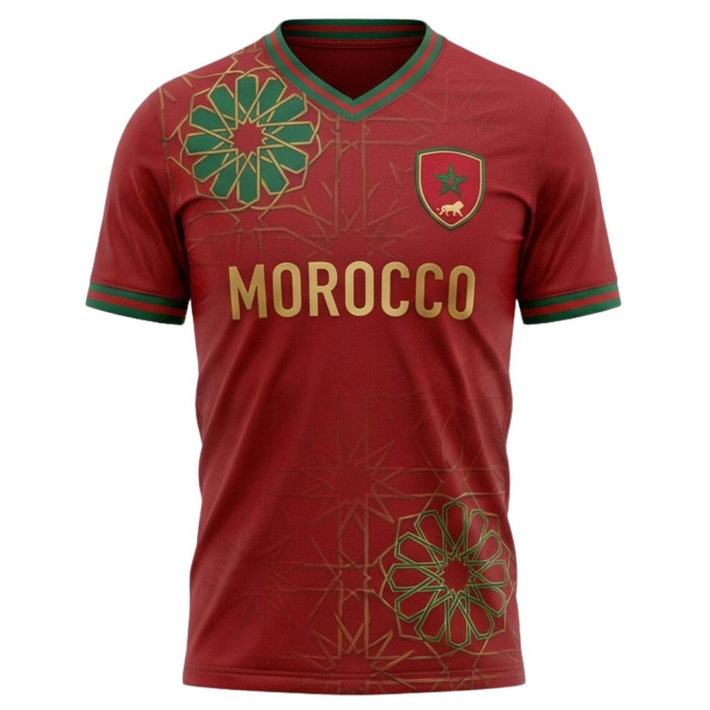 Summer New Morocco Germany Netherlands Carlos Commemorative Football Sports T-shirt Men's Training Fitness Short Sleeved T-shirt