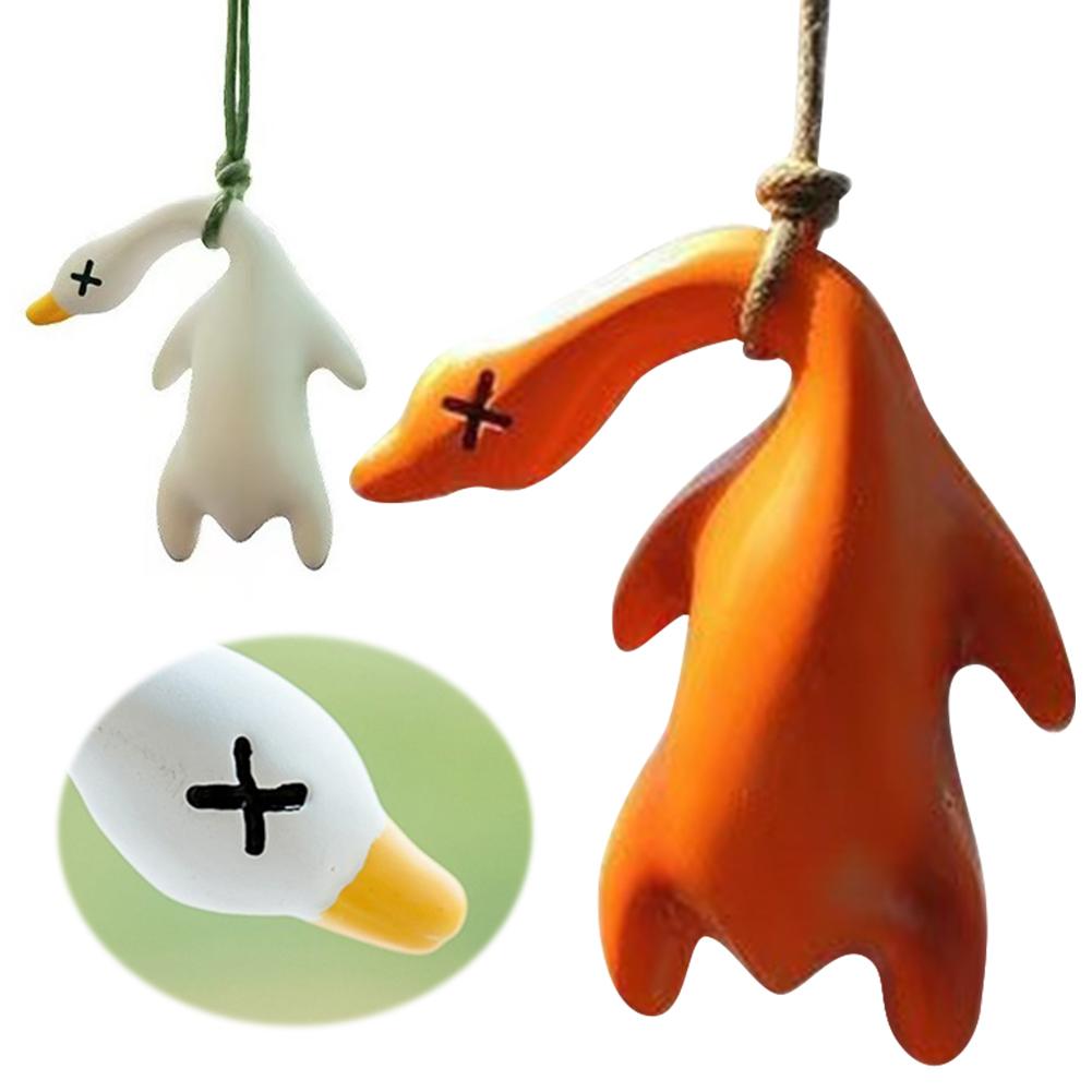 Color Changing Roast Duck Pendant Car Hanging Ornament Car Rearview Mirror Pendant for Car Rear View Mirror Accessories