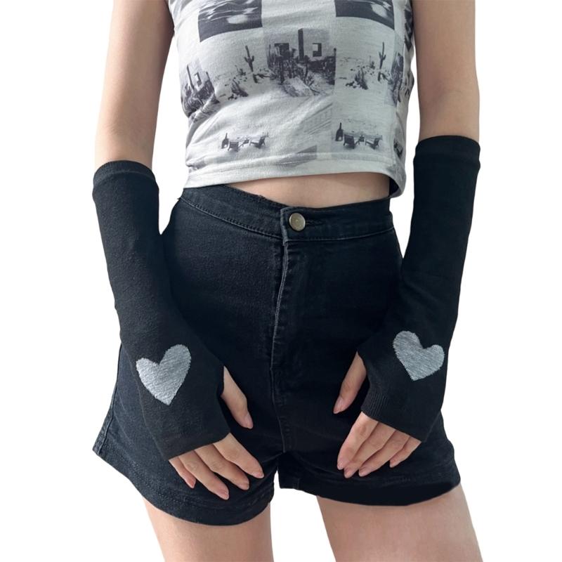 

2000-е Перчатки на руки Нарукавники Мода для девушек в стиле JK Теплая вязаная варежка