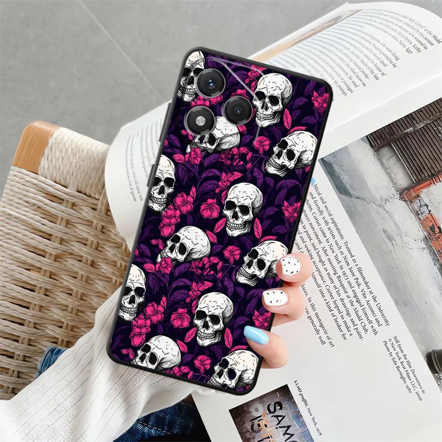 Case for Honor 70 8X 90 Lite X7a X9c X8 X7 X9a X9 Soft Back Phone Cover Creative Innovation Skull