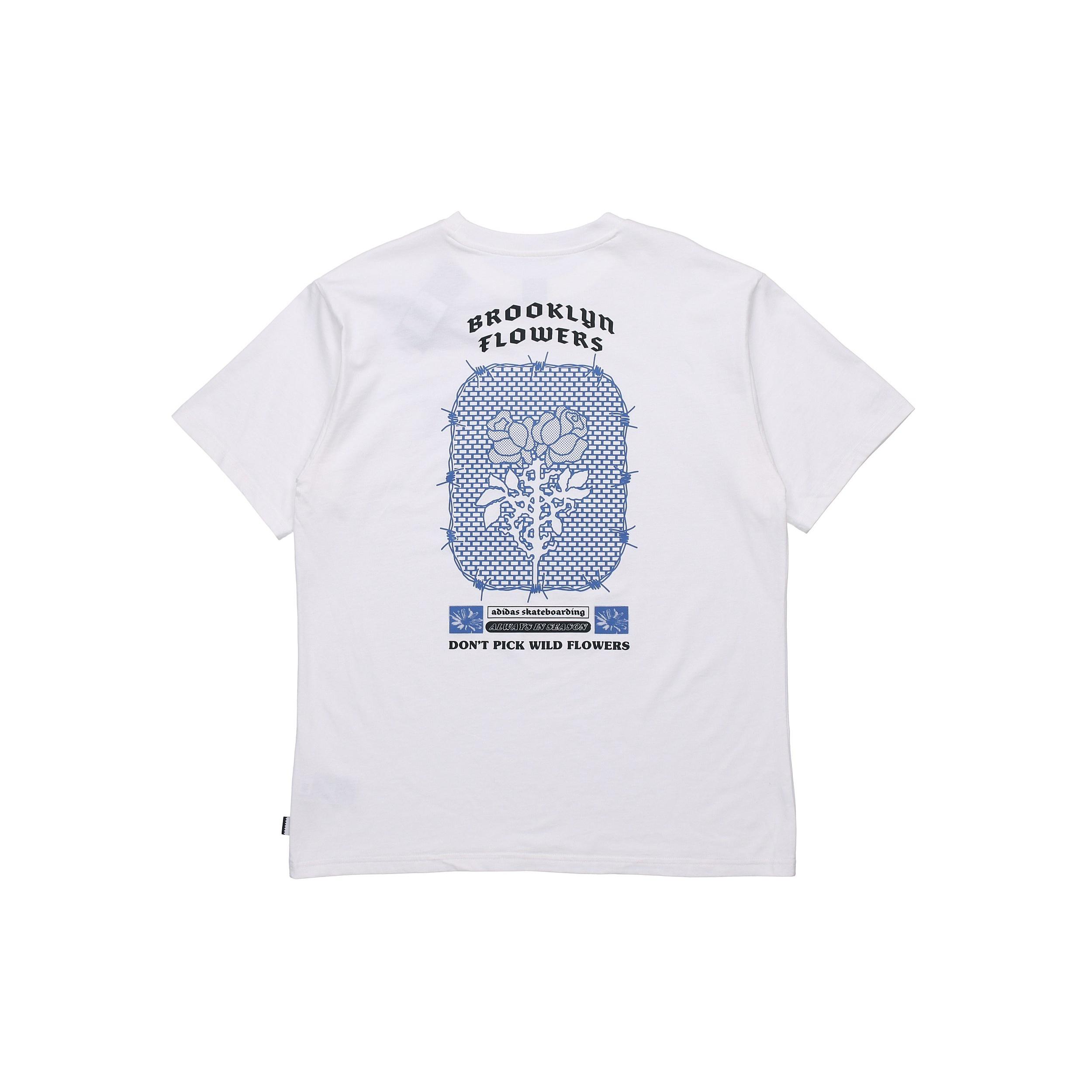 adidas originals Bk Tee Back Printing Sports Round Neck Short Sleeve White Men s EC7298 XL