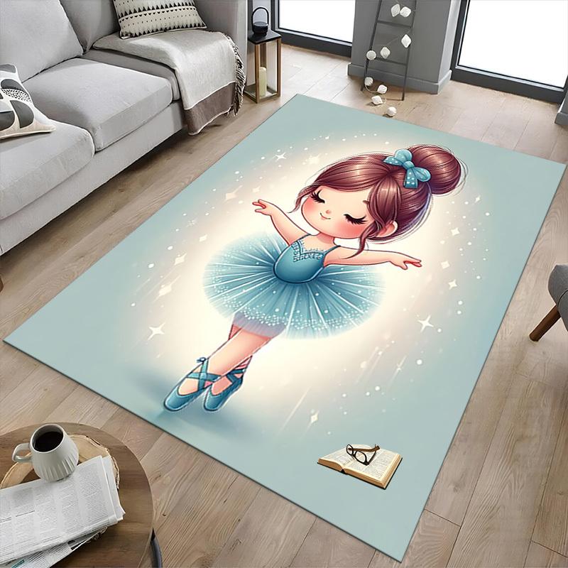 1PC Ballerina Tutu Extra Large Non Slip Floor carpet, Office, family, bedroom, Studio Large Area Rug Indoor Rugs