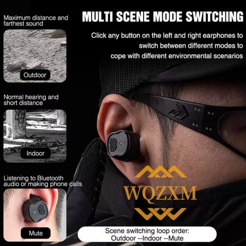 Bluetooth Earplugs, BT5.3 Military Electronic Noise Reduction Hearing Protection Earplugs for Range Shooting and Hunting (TAN)