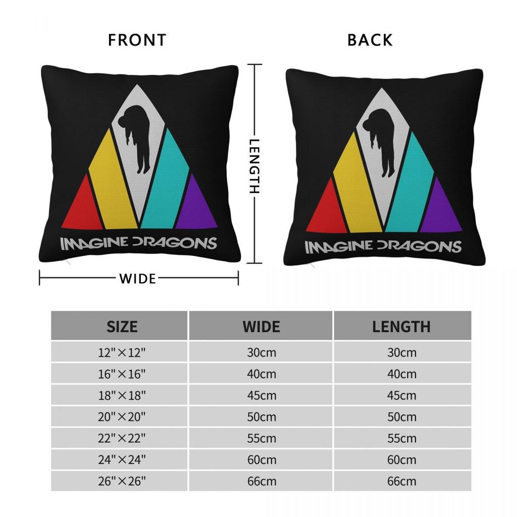 Imagine Dragons Band Square Pillowcase Cushion Cover Pillow Case Throw Pillow Cover for Home Bedroom Car