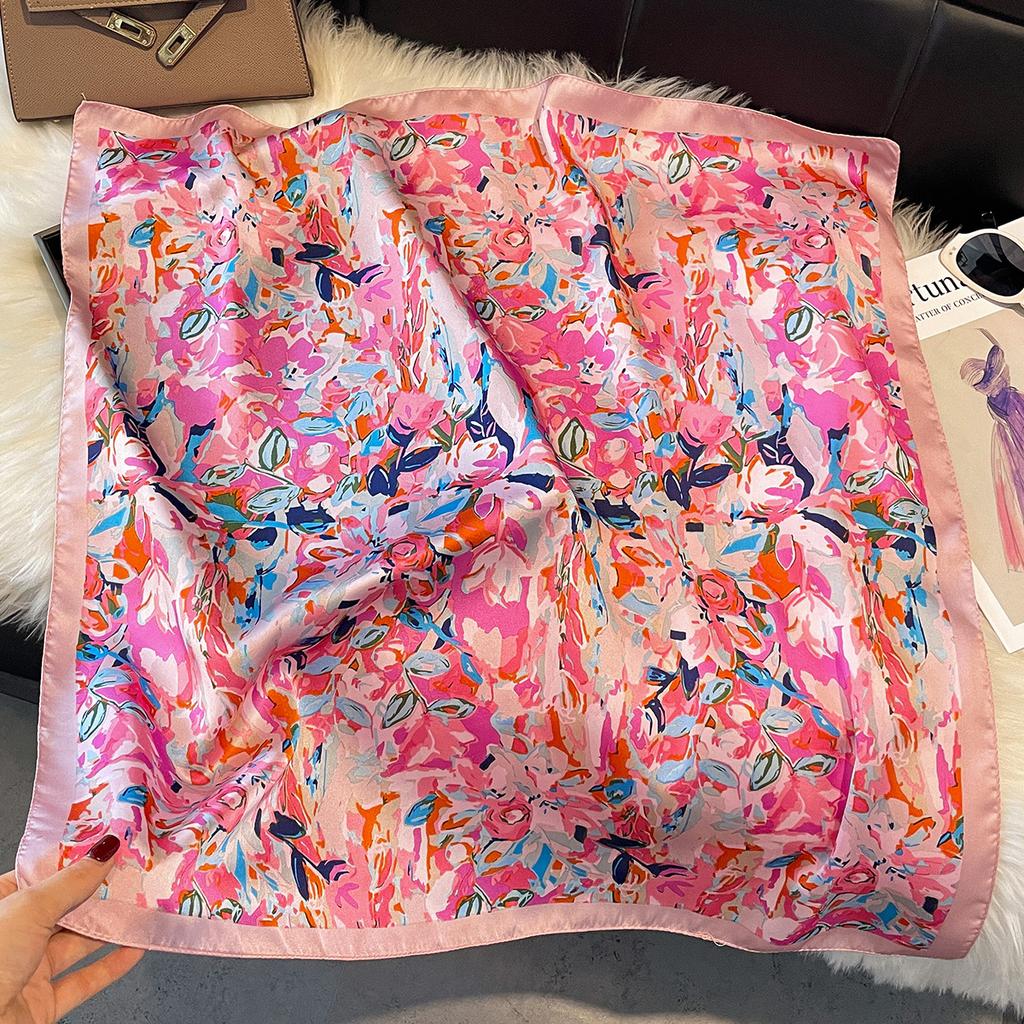 Light Luxury High-End Imitation Silk Scarf Summer Classic Silk Chinese Scarf Shawl Scarf Women'S
